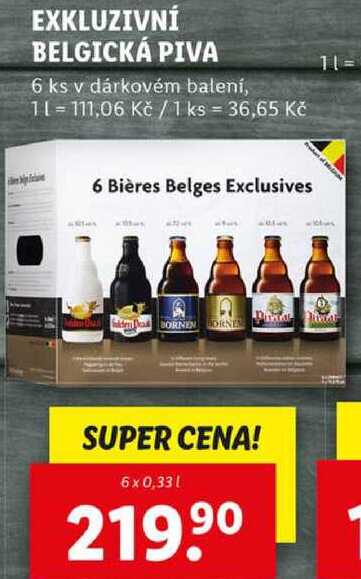 EXKLUZIVNÍ BELGICKÁ PIVA, 6x 0,33 l