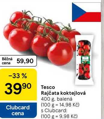 Tesco Rajčata koktejlová, 400 g, balená 