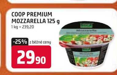 COOP PREMIUM MOZZARELLA 125 g