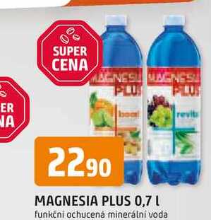 MAGNESIA PLUS 0,7 L funkční ochucená minerální voda 