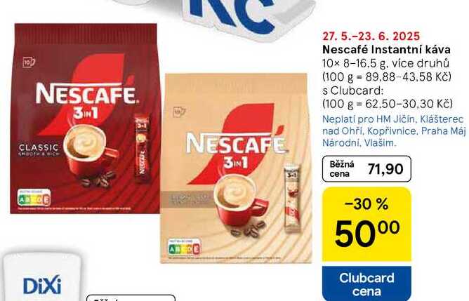 Nescafé Instantní káva, 10x 8-16.5 g