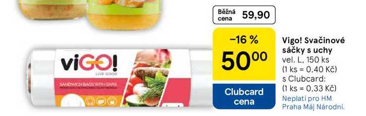 Vigo! Svačinové sáčky s uchy vel. L, 150 ks 