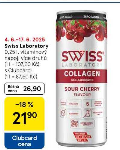 Swiss Laboratory, 0,25 l, vitamínový nápoj, více druhů 