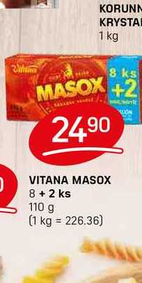 VITANA MASOX 8 + 2 ks 110 g 