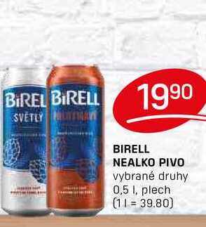 BIRELL NEALKO PIVO vybrané druhy 0,5 l, plech 