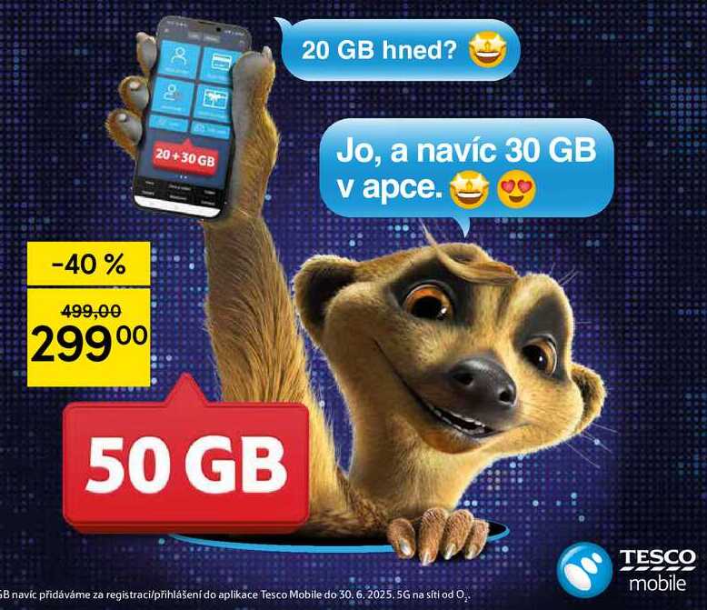 50 GB TESCO mobile 