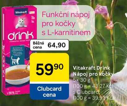 Vitakraft Drink Nápoj pro kočky, 5x 30 g  