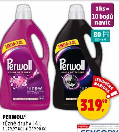 PERWOLL různé druhy, 4 l 
