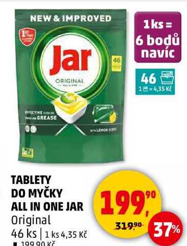 TABLETY DO MYČKY ALL IN ONE JAR Original, 46 ks  