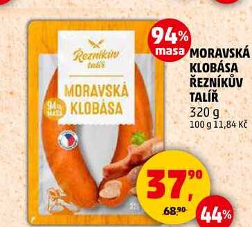 MORAVSKÁ KLOBÁSA ŘEZNÍKŮV TALÍŘ, 320 g  