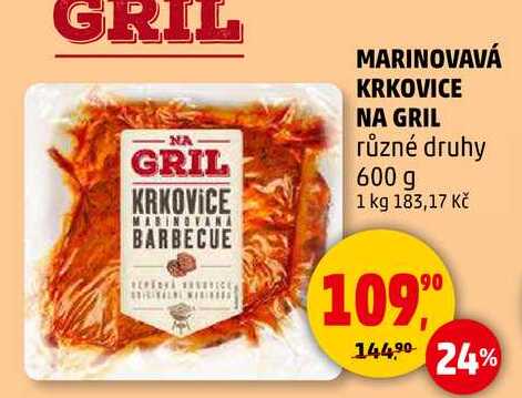 MARINOVAVÁ KRKOVICE NA GRIL různé druhy, 600 g 