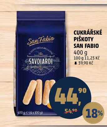 CUKRÁŘSKÉ PIŠKOTY SAN FABIO, 400 g 