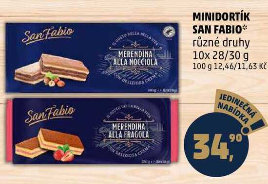 MINIDORTÍK SAN FABIO různé druhy, 10x 28/30 g 