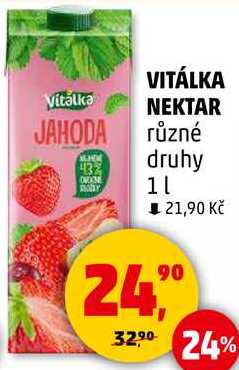 VITÁLKA NEKTAR různé druhy, 1 l 