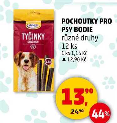 POCHOUTKY PRO PSY BODIE různé druhy, 12 ks 