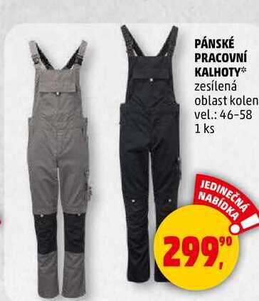 PÁNSKÉ PRACOVNÍ KALHOTY zesílená oblast kolen, vel.: 46-58, 1 ks