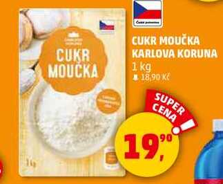 CUKR MOUČKA KARLOVA KORUNA, 1 kg 