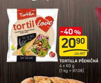 TORTILLA PŠENIČNÁ 4 x 60 g  