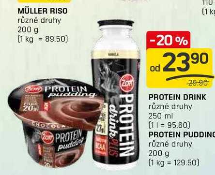 PROTEIN DRINK různé druhy 250 ml 