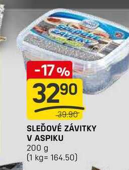 SLEĎOVÉ ZÁVITKY V ASPIKU 200 g
