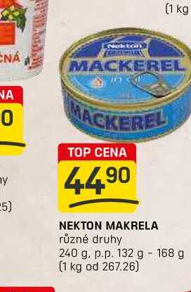 NEKTON MAKRELA různé druhy 240 g. p.p. 132 g - 168 g