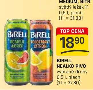 BIRELL NEALKO PIVO vybrané druhy 0,5l, plech 