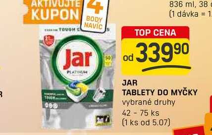 JAR TABLETY DO MYČKY vybrané druhy 42-75 ks