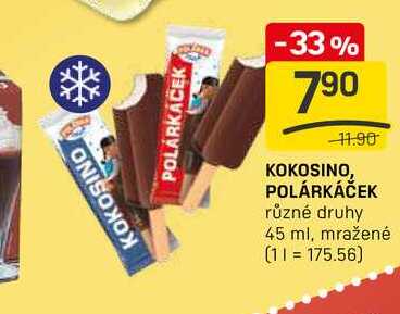 KOKOSINO, POLÁRKÁČEK různé druhy 45 ml, mražené 