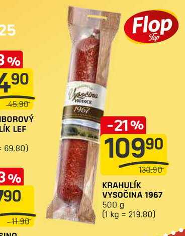 KRAHULÍK VYSOČINA 1967 500 g 