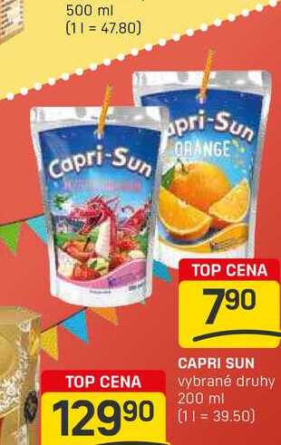 CAPRI SUN vybrané druhy 200 ml 