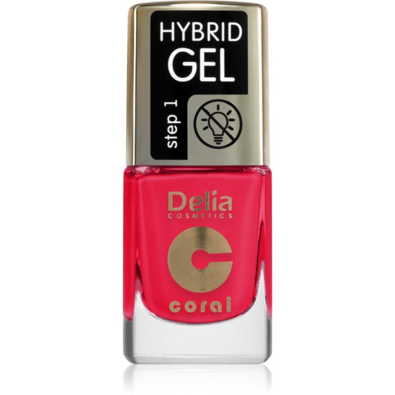 Delia Cosmetics Coral Nail Enamel Hybrid Gel gelový lak na nehty odstín 148 11 ml