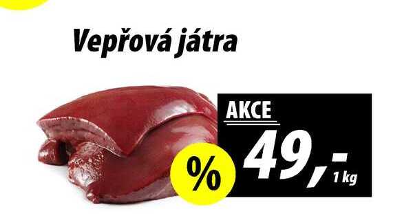 Vepřová játra, 1 kg 