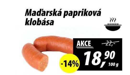 Maďarská papriková klobása, 100 g