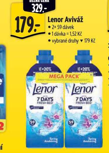   Lenor Aviváž  2× 59 dávek 