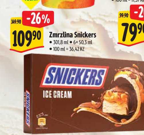   Zmrzlina Snickers 6x50,3 ml