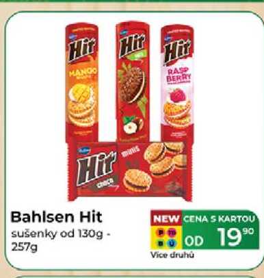 Bahlsen Hit sušenky od 130g - 257g 
