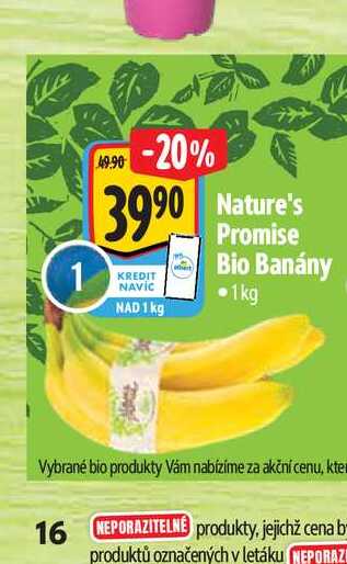   Nature's Promise Bio Banány 1kg 