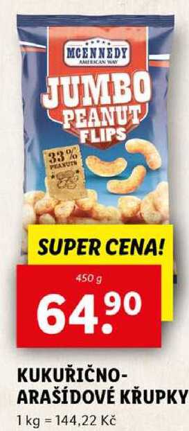 KUKUŘIČNO-ARAŠÍDOVÉ KŘUPKY, 450 g
