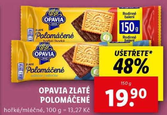OPAVIA ZLATÉ POLOMÁČENÉ, 150 g