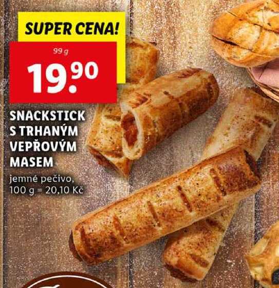 SNACKSTICK STRHANÝM VEPŘOVÝM MASEM, 99 g