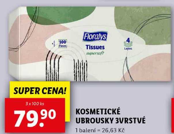 KOSMETICKÉ UBROUSKY 3VRSTVÉ, 3x 100 ks