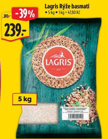 Lagris Rýže basmati, 5 kg