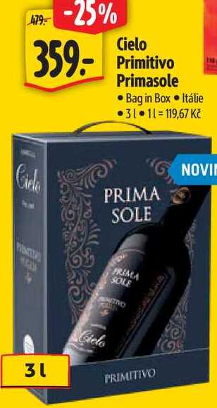 Cielo Primitivo Primasole, 3 l