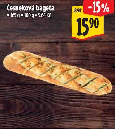 Česneková bageta, 165 g