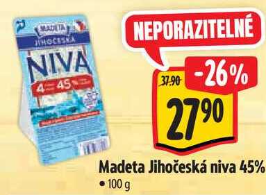 Madeta Jihočeská niva 45%, 100 g 