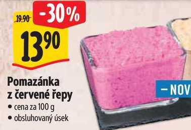 Pomazánka z červené řepy, cena za 100 g