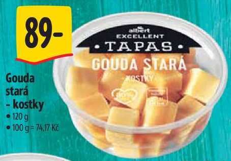 Gouda stará - kostky, 120 g