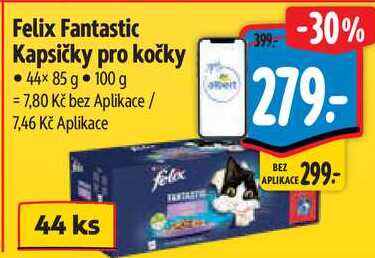 Felix Fantastic Kapsičky pro kočky, 44x 85 g
