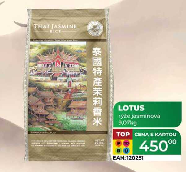 LOTUS rýže jasmínová 9,07kg 