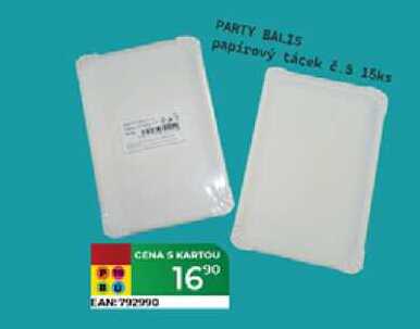 PARTY BALIS papírový tácek č.5 15ks  